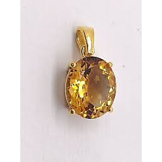                       Yellow sapphire Pukhraj 100 Original Gemstone pandents Sapphire Brass Pendant Gold-plated Stone Pendant                                              