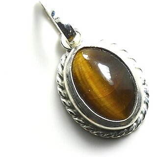Tiger Eye Silver Quartz Brass Pendant Original Astrological Purpose for men women Silver Tiger Eye Silver Quartz Brass Pendant Original Astrological Purpose for men women Silver
