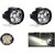 RA 6 LED Waterproof Fog Light for Motorcycle Jeep SUV Car and Truck (Black) - Pack of 4