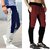 Ruggstar Track Pant for Men(Gray Navy+Maroon)