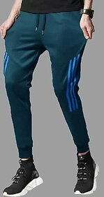 Amla Fashion Mens Striped Light Blue Trackpant