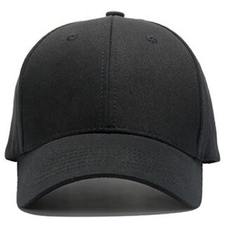                       Black Plain cap                                              