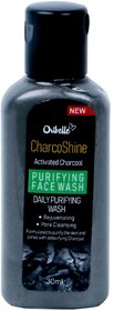 Oribelle Activated Charcoal Daily Purifying Face Wash for Rejuvenating, Pore Cleansing (Pack of 4, 30ml each)