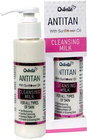 Oribelle Antitan Cleansing Milk With Sunflower Oil For Tan Removing Smooth  Glowing Skin (100 ml)
