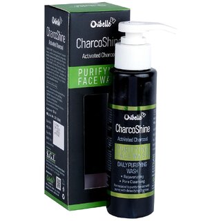 Charcoshine infused with Activated Charcoal Beads No Parabens  Sulphate Face Wash 100ml