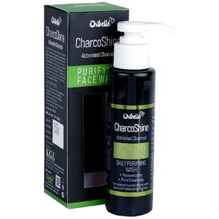 Charcoshine infused with Activated Charcoal Beads No Parabens Sulphate Face Wash 100ml Charcoshine infused with Activated Charcoal Beads No Parabens Sulphate Face Wash 100ml