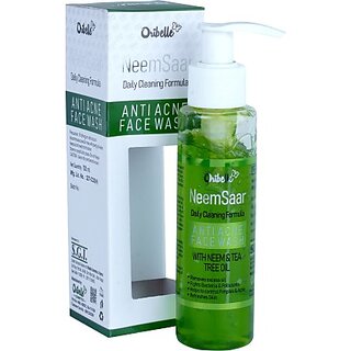 Oribelle Neem Saar With Neem  Tea Tree Oil Anti Acne Men  Women All Skin Types Face Wash  (100 ml)