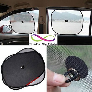                       TMS Chipku Car Sun Shade (3 Months Warranty) Chipkoo Curtain Sunshades with Hvy Vaccum for Toyota Fortuner (Old)                                              