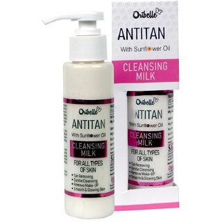 Oribelle Antitan Cleansing Milk With Sunflower Oil For Tan Removing Smooth  Glowing Skin (100 ml)