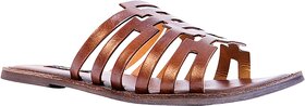 OZURI Women's Roman Slip On Leather Flats