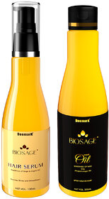 DEEMARK Biosage Hair oil  serum combo for Hair Growth and Dry Hair Hair Oil (300 ml)