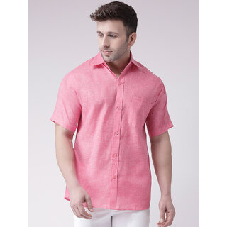                       RIAG Men Pink Solid Regular Fit Casual Shirt                                              