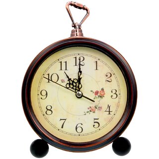                       Analog Plastic Circular Table Clock - Pack of 1 - 226                                              