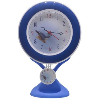                      Analog Plastic Table Clock - Pack of 1 - 470                                              