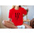 Vivient Women Black Love Printed Red T-Shirt