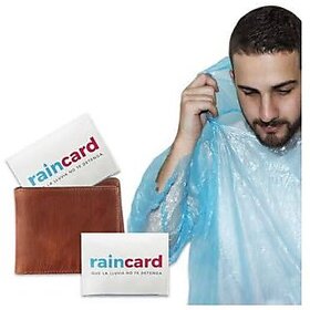 Disposable Raincoat for Men and Women for Travel Use  Easy to Carry Rain Card  Pack of 1