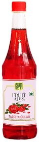 Dhampur Green Tazgi e Gulab Rose Sharbat Syrup for Milk Drinks, 750ml