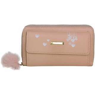                       Pink Faux Leather Purse - 13                                              
