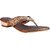 OZURI Women's Embellished V Shape Ethnic Copper Flat Sandals