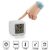 Wox Cube Square Plastic 7 Color Changing Glowing LED Digital Alarm Desk Clock Night Table Watch (Assorted Color)