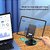 Wox  Universal 360  Rotating Multi-Angle Height Adjustable  Foldable Desktop Mobile Phone Stand for All Smartphones All iPads Tabs Kindle Holder - Black