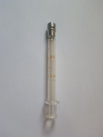 Birds Park Glass Syringe - 1ml Glass Syringe with Metal  Borosilicate Resistance Glass