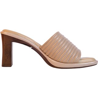                       OZURI Women's Thick Strap Wooden Block Heel Sandals                                              