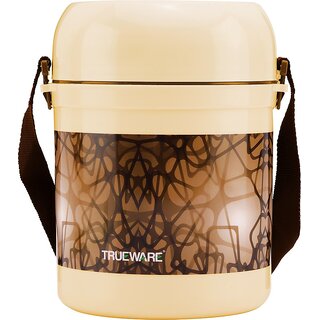 Trueware Office 3 Insulated Lunch Box 300 ml x 3 3 Containers Lunch Box (900 ml, Thermoware)