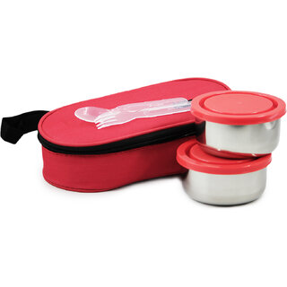                       Trueware Classic Lunch Box-SS 2 Containers Lunch Box (300 ml)                                              