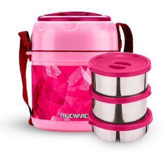 Trueware Office 2 Plus Lunch Box 300 ml x 2, 200 ml x 1-Blue 3 Containers Lunch Box (900 ml, Thermoware) Trueware Office 2 Plus Lunch Box 300 ml x 2, 200 ml x 1-Blue 3 Containers Lunch Box (900 ml, Thermoware)