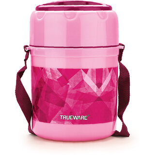 Trueware Foody 3 Plus Thermoware Lunch Box 3 Containers Lunch Box (300 ml, Thermoware)