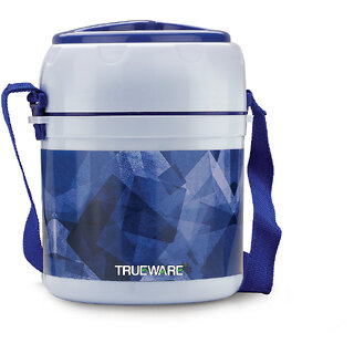 Trueware Foody Plus 2 Thermoware Lunch Box 3 Containers Lunch Box (300 ml, Thermoware)