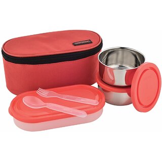                       Trueware Elite 2+1 Stainless Steel 3 Containers Lunch Box (1100 ml)                                              