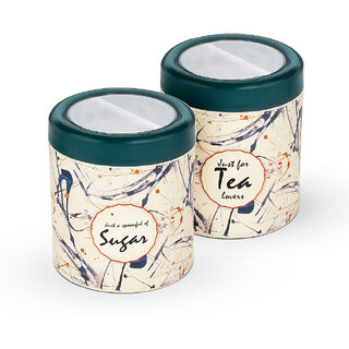                       Trueware Sugar  Tea 750 ml Plastic Tea  Sugar Container  - 750 ml, 750 ml Plastic Tea Coffee  Sugar Container (Pack of 2, Multicolor)                                              