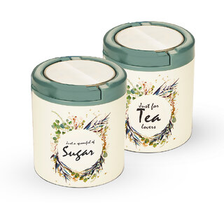 Trueware Sugar Tea 750 ml Plastic Tea Sugar Container - 750 ml Plastic Tea Coffee Sugar Container (Pack of 2, Multicolor) Trueware Sugar Tea 750 ml Plastic Tea Sugar Container - 750 ml Plastic Tea Coffee Sugar Container (Pack of 2, Multicolor)