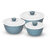 Trueware Rio Microwave Safe Unbrakable Serving bowl set of 3 Steel, Plastic Serving Bowl (Blue, Pack of 3)