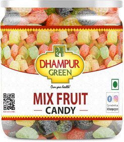 Dhampur Green Mixed Fruit Candy  Toffee Khatti Mithi (Meethi) Tangy Goli  Mouth Freshener/ Mukhwas 300g