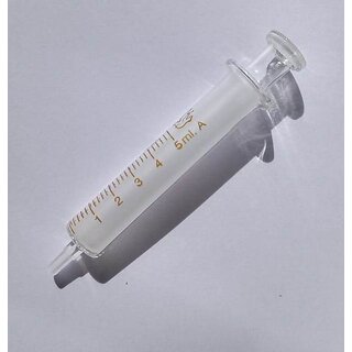                       Veterinary Glass Syringe - 5ml Glass Syringe Slip tip Borosilicate Resistance Glass Birds' Park                                              