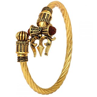                       Bahubali Bracelet in Sterling Gold (Kada) MEN  Women                                              