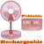 with Light Mini Table Rechargeable Fan - 22