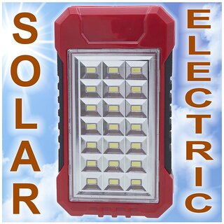                       Electric/Solar Rechargeable Emergency Light Lamp - 47                                              