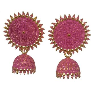 Bhawna Collections Rajkot Jhumki In Magenta Color