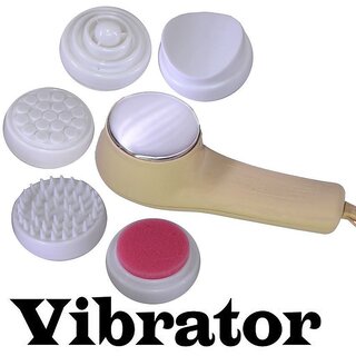                       Vibrating 5 in 1 Heat Therapy Body Face Neck Facial Massager Thermal  - 35 A                                              