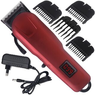                       Rechargeable Clipper Red Cordless Beard Trimmer - 358                                              