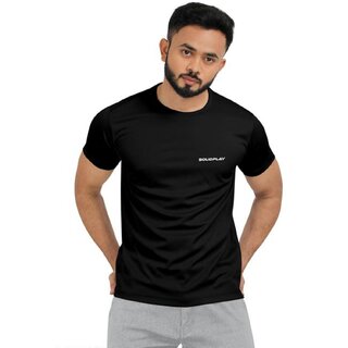                       Ruggstar Black Printed Half Sleeve Round Neck Casual T-Shirt                                              