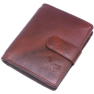                       Brown Faux Leather Men's Anti-theft Wallet ( Pack of 1 ) - 22                                              
