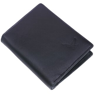                      Black Faux Leather Men's Two Fold Wallet ( Pack of 1 ) - 05                                              