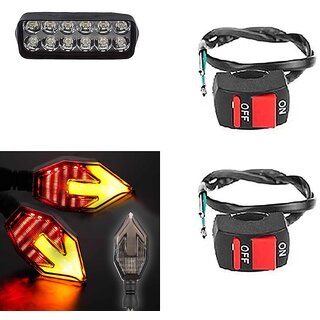                       Combo Fog light 12 led 1pc Arrow Indicator 2pc With Wire Switch 2pc                                               