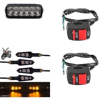                       Combo Fog light 12 led 1pc Flexible Indicator 4pc With Wire Switch 2pc                                               