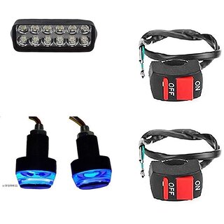                       Combo Fog light 12 led 1pc Bike Handle Light 1 Pair With Wire Switch 2pc                                              